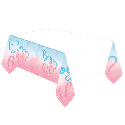 Feestbazaar Tafelkleed Gender Reveal 'Boy or Girl' (120x180cm)
