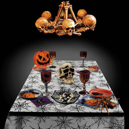 Feestbazaar Tafelkleed Halloween spinnenweb