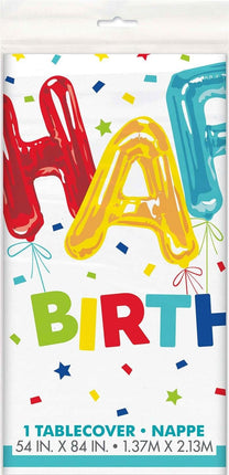 Feestbazaar Tafelkleed Happy Birthday Ballon Print