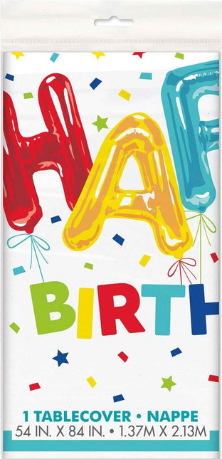 Feestbazaar Tafelkleed Happy Birthday Ballon Print