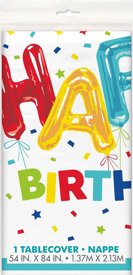 Feestbazaar Tafelkleed Happy Birthday Ballon Print