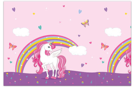 Feestbazaar Tafelkleed Magic Unicorn Rainbow (120x180cm)