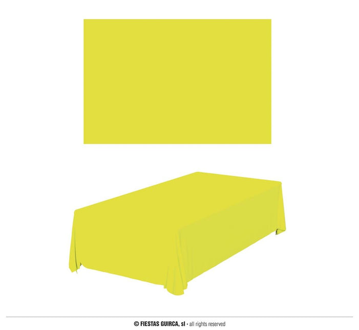 Feestbazaar Tafelkleed Neon Geel 137x274cm