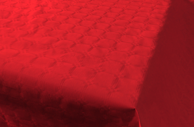 Feestbazaar Tafelkleed Rood Damast Rol (800x118cm)