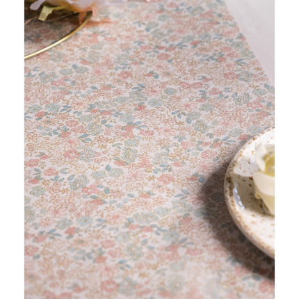 Feestbazaar Tafelloper Bloemen Pastel (500x30cm)