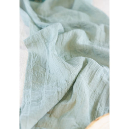 Feestbazaar Tafelloper Chiffon Saliegroen (3m)