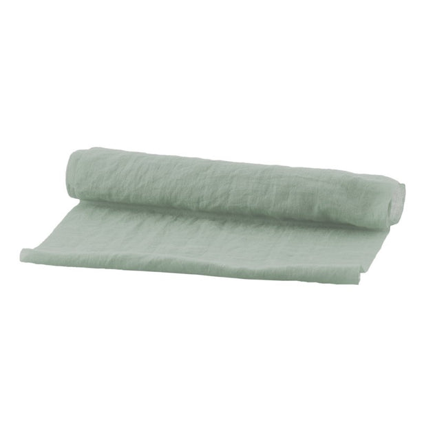 Feestbazaar Tafelloper Chiffon Saliegroen (3m)