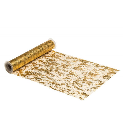 Feestbazaar Tafelloper Goud Shiny 29cm x 5m