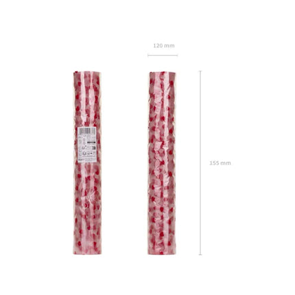 Feestbazaar Tafelloper Hartjes Tule Rood (9m)