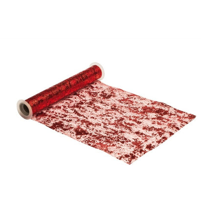 Feestbazaar Tafelloper Rood Shiny 29cm x 5m