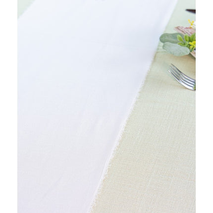 Feestbazaar Tafelloper Wit Touch of Wind (500x28cm)