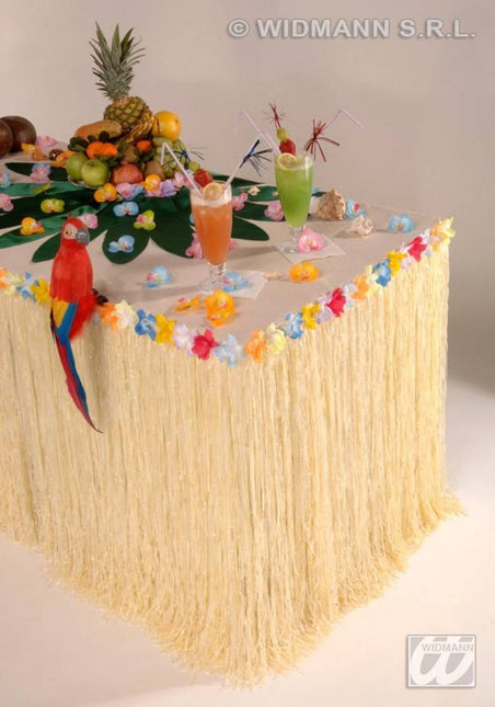 Feestbazaar Tafelrok Decoratie Hawai met bloemen