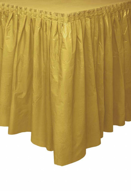 Feestbazaar Tafelrok goud 73x426cm