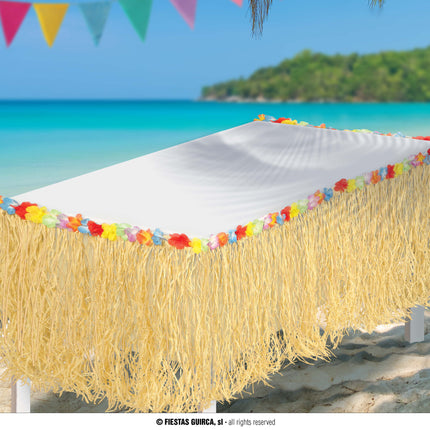 Feestbazaar Tafelrok Hawaii Naturel (275x75cm)