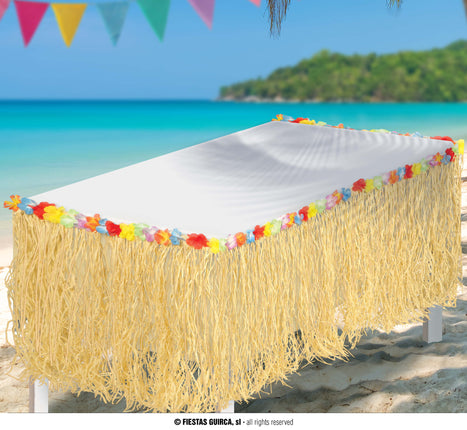 Feestbazaar Tafelrok Hawaii Naturel (275x75cm)
