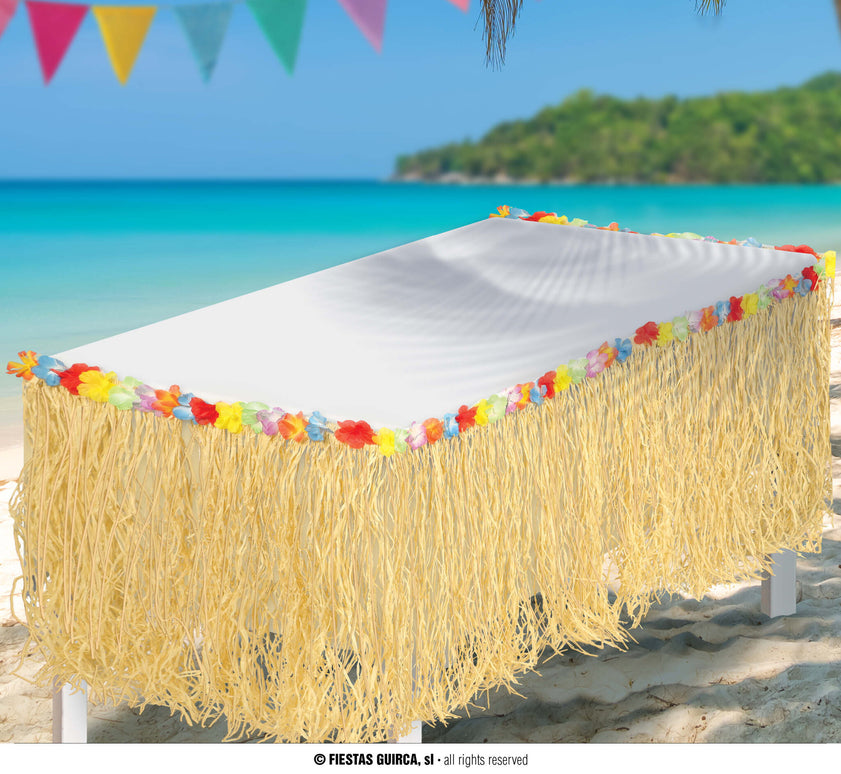 Feestbazaar Tafelrok Hawaii Naturel (275x75cm)