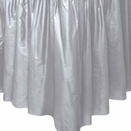 Feestbazaar Tafelrok zilver 73x426cm