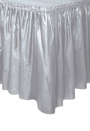 Feestbazaar Tafelrok zilver 73x426cm