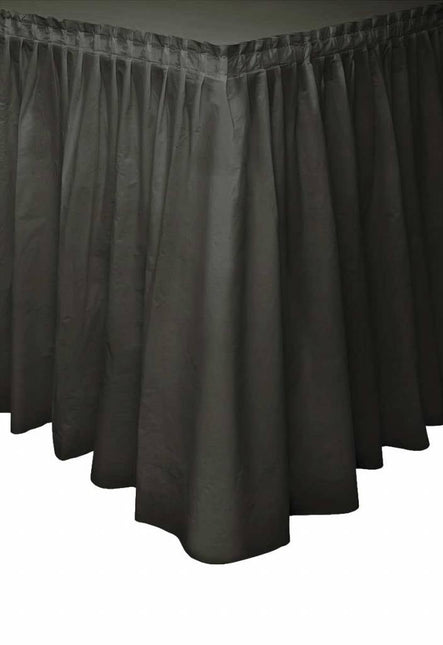 Feestbazaar Tafelrok zwart 73x426cm