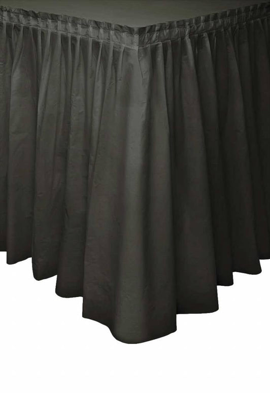 Feestbazaar Tafelrok zwart 73x426cm