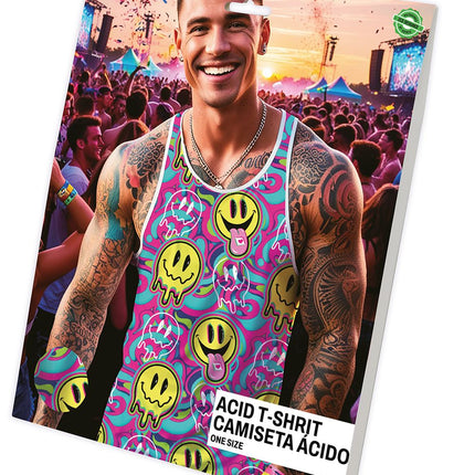 Feestbazaar Tanktop Festival Smileys Happy Vibes