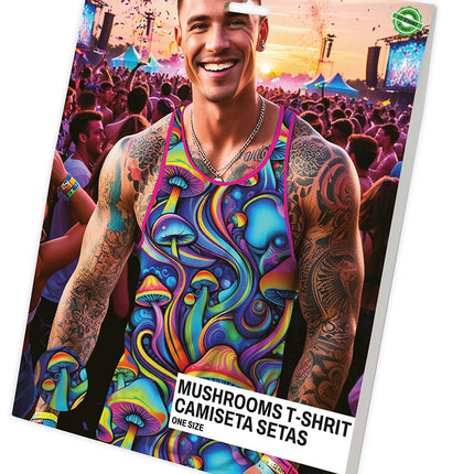 Feestbazaar Tanktop psychedelische paddenstoel