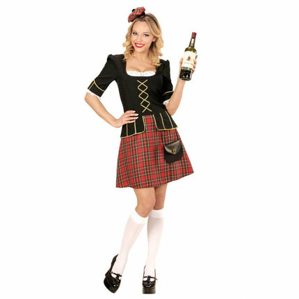 Feestbazaar Tartan Lady Schotse Vrouw Kostuum