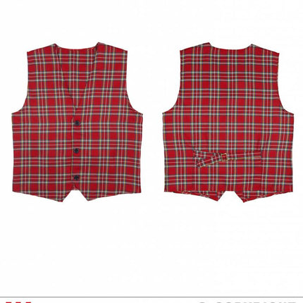 Feestbazaar Tarten Schotse vest rood