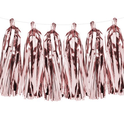 Feestbazaar Tassel Slinger Rose Goud - 1,5 meter