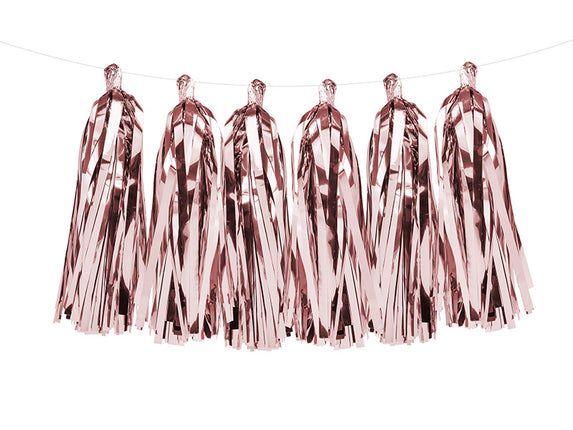 Feestbazaar Tassel Slinger Rose Goud - 1,5 meter
