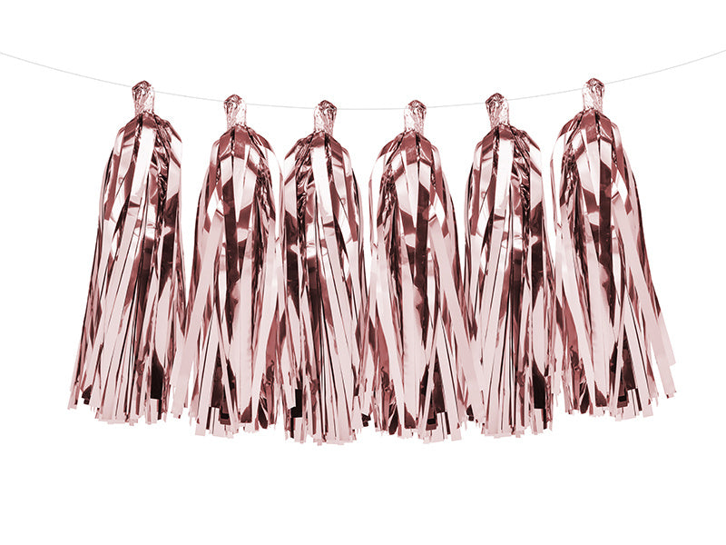 Feestbazaar Tassel Slinger Rose Goud - 1,5 meter