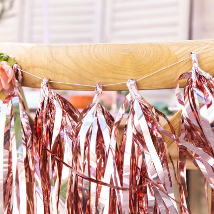 Feestbazaar Tassel Slinger Rose Goud - 1,5 meter