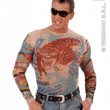 Feestbazaar Tattoo shirt tijger en draak