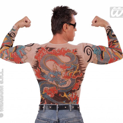 Feestbazaar Tattoo shirt tijger en draak