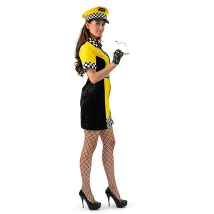 Feestbazaar Taxi Jurk Tessa Dames Geel/Zwart