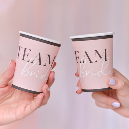 Feestbazaar Team Bride Bekers Roze (8st)