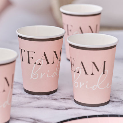 Feestbazaar Team Bride Bekers Roze (8st)