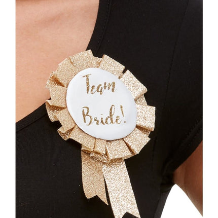 Feestbazaar Team Bride Rozet Rosé Goud/Glitter
