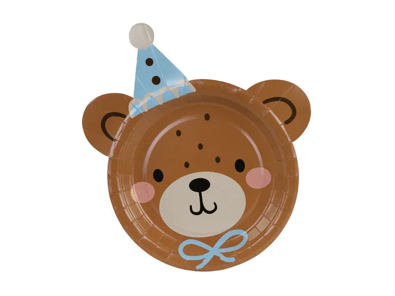Feestbazaar Teddybeer Bordjes 21x23cm (6st)