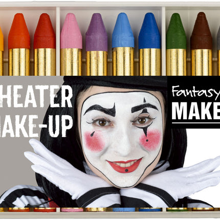 Feestbazaar Theater Make-Up Sticks Basic (12st)