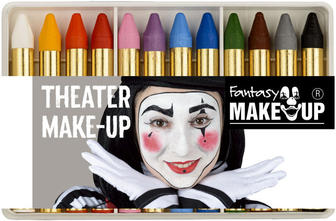 Feestbazaar Theater Make-Up Sticks Basic (12st)