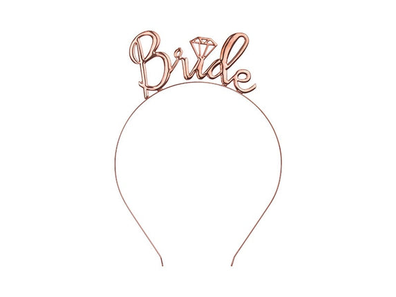 Feestbazaar Tiara 'Bride' Rose Goud