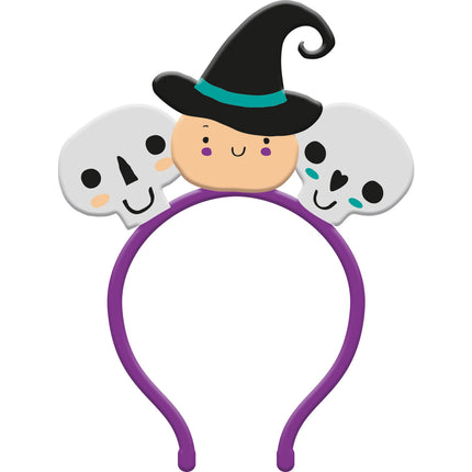 Feestbazaar Tiara Happy Halloween Heks