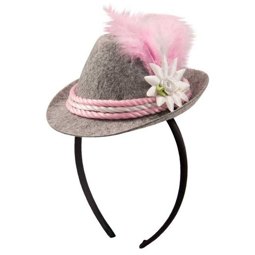 Feestbazaar Tiara mini roze Oktoberfest