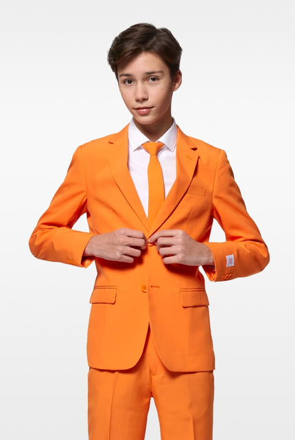 Feestbazaar Tiener Kostuum Oranje Opposuits
