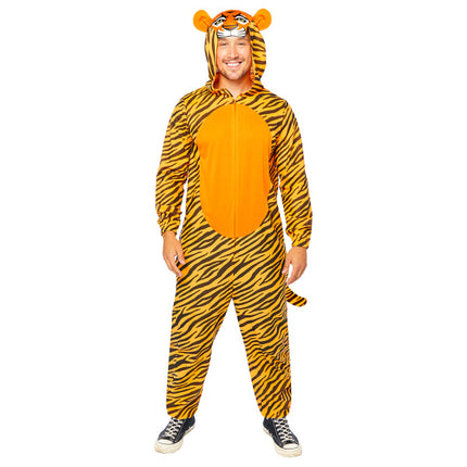 Feestbazaar Tijger Onesie Met Capuchon Volwassenen