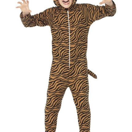 Feestbazaar Tijgerpakje jumpsuit kind