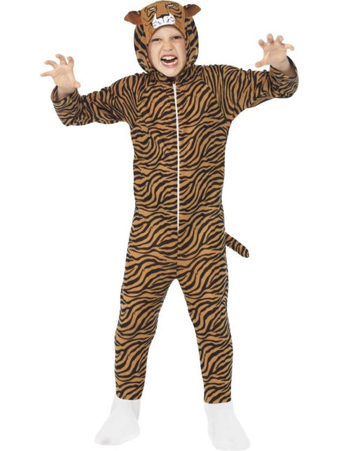 Feestbazaar Tijgerpakje jumpsuit kind
