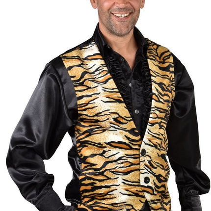 Feestbazaar Tijgerprint Gilet Wessel