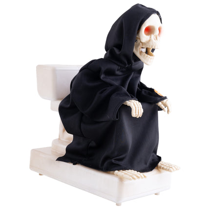 Feestbazaar Timmy Toilet Skelet Animatronic 35cm